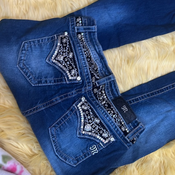 MISS ME CHLOE rhinestone bling boot cut jeans - Picture 4 of 8